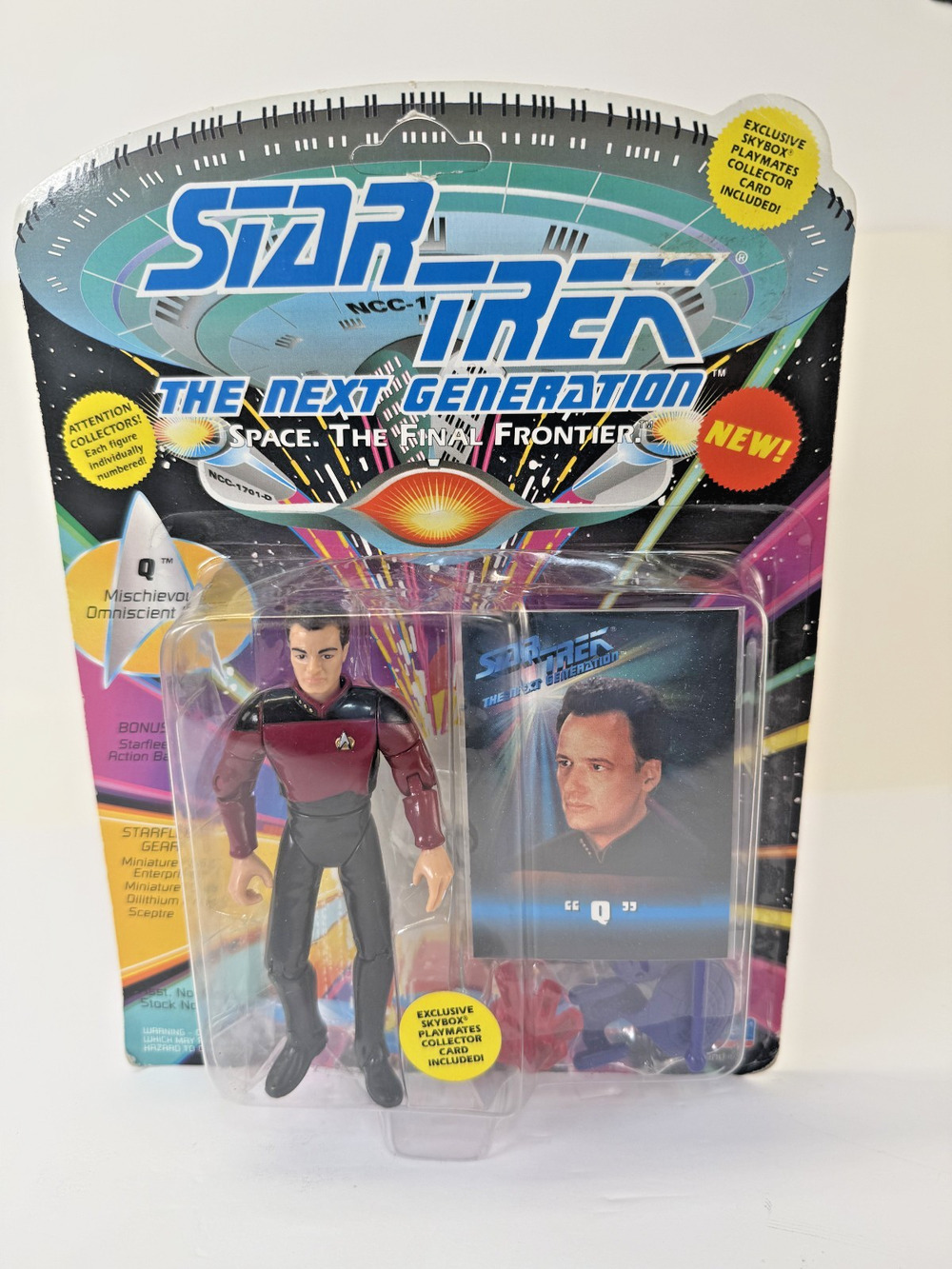 1993 Playmates - Star Trek The Next Generation - Mischievous "Q" - NOS